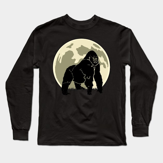 Gorilla Cute Halloween Design Long Sleeve T-Shirt by RJCatch